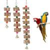 Natural Wooden Parrot Chew Toy and Cage Decoration